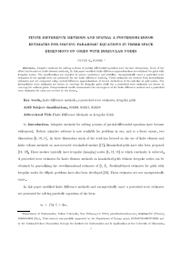 Finite difference methods and spatial a posteriori