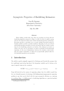 Asymptotic properties of backfitting estimators