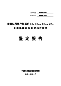 盘县仲恒煤矿15-1煤层煤与瓦斯突出危险性鉴定报告