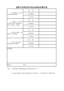 民主生活会会前征求意见表(1)