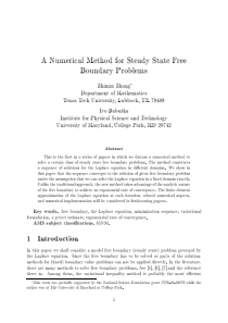 A Numerical Method for Steady State Free Boundary 