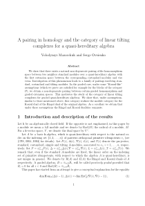 A pairing in homology and the category of linear t