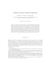 MODELLING DYNAMIC PORTFOLIO CREDIT RISK