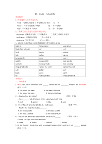 牛津英语8A-Unit-2单元中考复习学案(有答案))