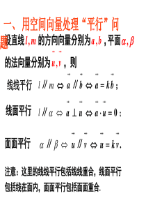 14空间向量在立体几何中的应用