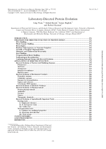 Laboratory-Directed Protein Evolution