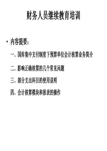 国库集中支付讲义一财务人员继续教育培训(修改)