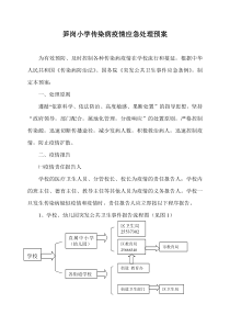 笋岗小学传染病疫情应急处理预案