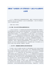 安徽省广电局就深入学习贯彻党的十七届五中全会精神作出部署