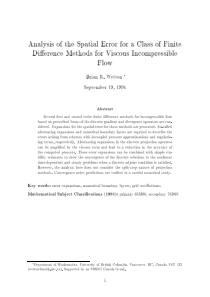 Analysis of the spatial error for a class of finit