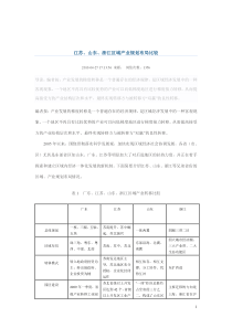 江苏、山东、浙江区域产业规划布局