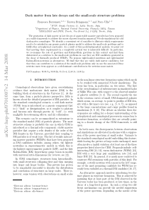 Dark matter from late decays and the small-scale s