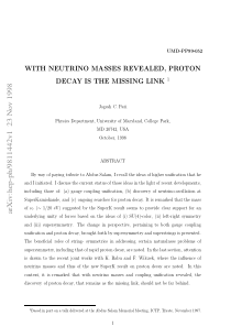 With Neutrino Masses Revealed, Proton Decay is the