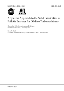 A Systems Approach to the Solid Lubrication of Foi