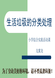 《垃圾的分类处理》综合实践活动课课件