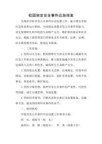 45学校突发事件应急预案