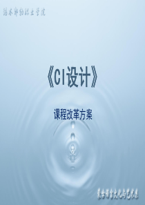 CI设计》课改方案