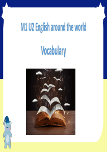 必修一unit 2 English around the world  Vocabulary