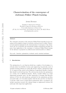 Characterization of the convergence of stationary 