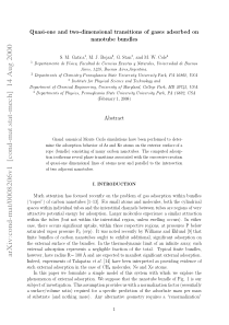 Quasi-one and two-dimensional transitions of gases