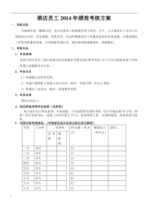 0酒店员工绩效考核方案