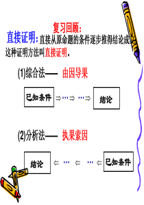 人教版高中数学选修1-2 直接证明与间接证明 课件4