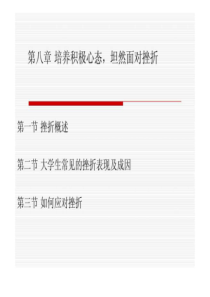 大学生心理健康教育-第8章 培养积极心态 坦然面对挫折(1)