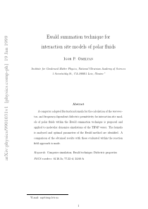 Ewald summation technique for interaction site mod