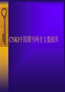 CNKI中国期刊网全文数据库