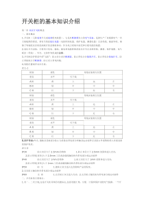 开关柜的基本知识介绍