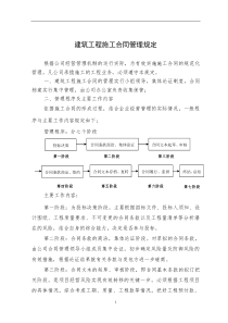 施工合同管理规定