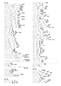 新版标准日本语初级上下册词汇 完整版