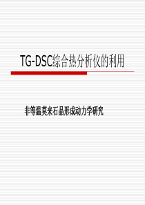 TG-DSC综合热分析仪的利用