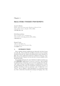 Chapter 1 REAL-TIME COMMIT PROCESSING