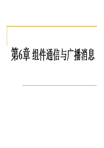 第6章组件通信与广播消息报告