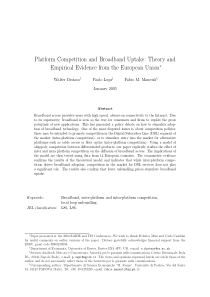 2004), “Platform Competition and Broadband Uptake 