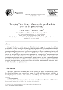 Abstract ‘‘Sweeping’ ’ the library Mapping the soc