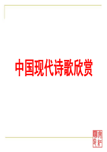 中国现代诗歌欣赏