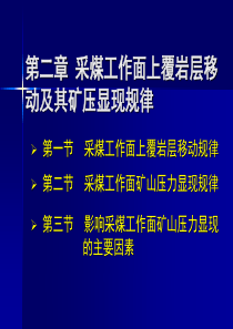 第二章采煤工作面上覆岩层移动及其矿压显现规律