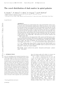 The cored distribution of dark matter in spiral ga