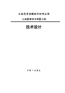 土地整理测量技术设计汇总