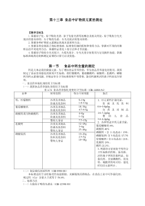 第十三章食品中矿物质元素的测定