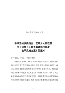 王岭乡集体林权制度改革实施方案(下)