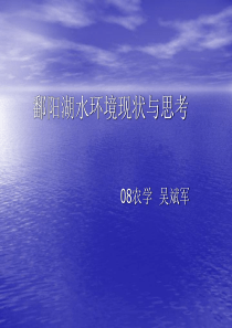 鄱阳湖水环境现状