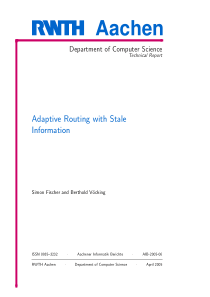 Adaptive routing with stale information