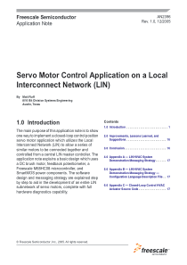 Servo Motor Control Application on a Local Area In