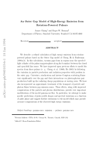 An Outer Gap Model of High-Energy Emission from Ro