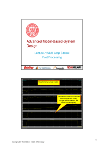 MBSDLecture 207-Multi-loop control, Post Processin