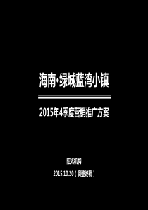 阳光机构-20151020蓝湾小镇四季度推广方案