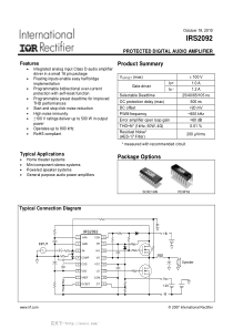 IRS2092STRPBF,IRS2092STRPBF,IRS2092SPBF,IRAUDAMP7S